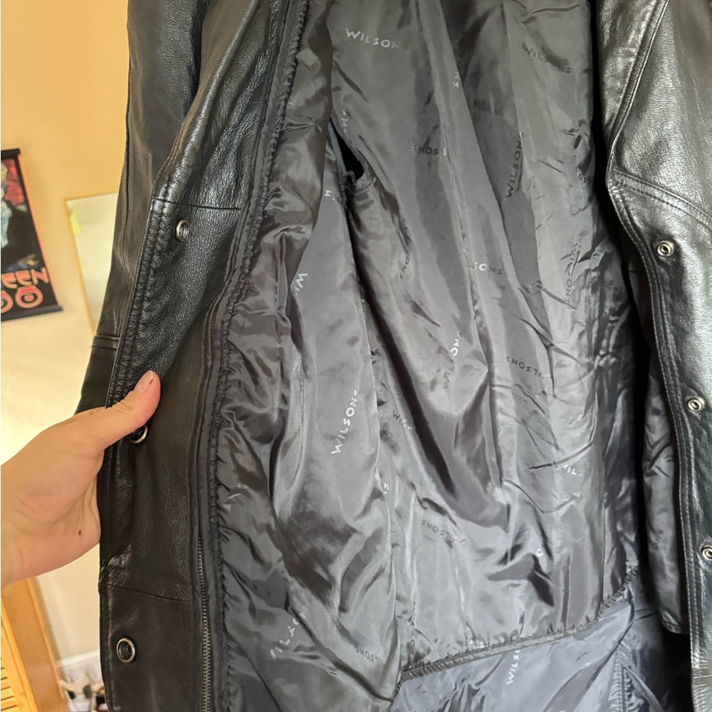 Wilson’s Leather Women's Trench Coat Black Petite Small - Picture 5 of 9